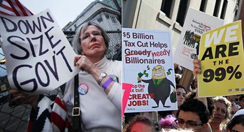 Tea Party e Occupy Wall Street: demandas iguais, métodos diferentes