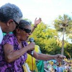 Aposentada faz discurso antigoverno em Teresina-PI, 15 de março