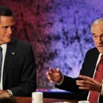 Mitt Romney e Ron Paul debatem em 2012